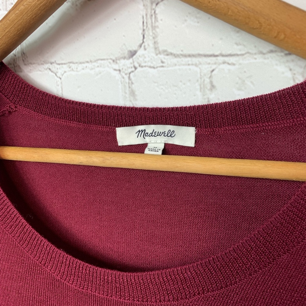 Madewell Burgundy Sweatshirt Size Medium - Picture 4 of 5